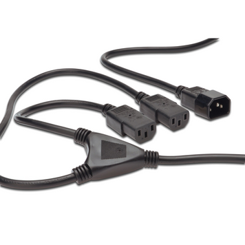 Кабель живлення DIGITUS 2 x C13 - C14 1,7 м (AK-440400-017-S) H00000310546 фото