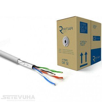 Кабель витая пара Ritar FTP Cat 5e PVC 4 х 2 х 0.51 (Ritar_3492) H00000037790 фото