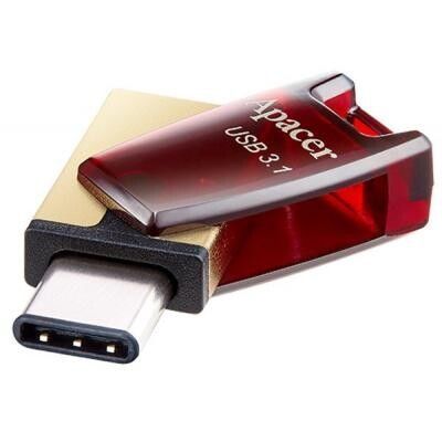 Флеш память USB Apacer AH180 64ГБ USB Type-C USB 3.1 (AP64GAH180R-1) H00000175727 фото