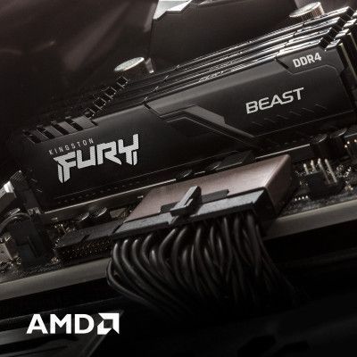 Оперативна пам'ять Kingston Fury Beast DIMM DDR4 64ГБ (KF432C16BBK2/64) H00000063883 фото