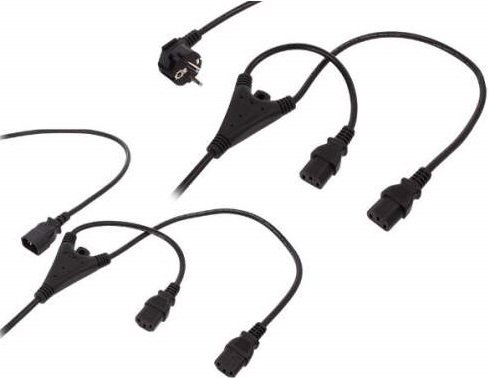 Кабель живлення DIGITUS 2 x C13 - C14 1,7 м (AK-440400-017-S) H00000310546 фото