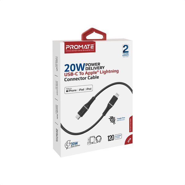 Кабель Promate (powerline-ci120.black) H00000448542 фото