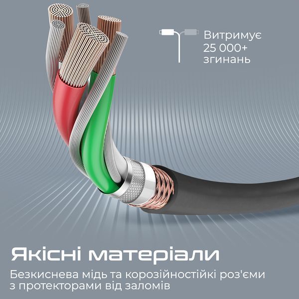 Кабель Promate (powerline-ci120.black) H00000448542 фото
