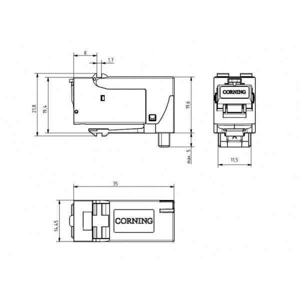 Модуль RJ-45 Corning Keystone Cat 6a (CAXXSM-00104-C001) H00000005768 фото