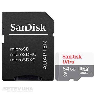 Карта памяти SanDisk Ultra Light microSD 64ГБ (SDSQUNR-064G-GN3MA) H00000038357 фото