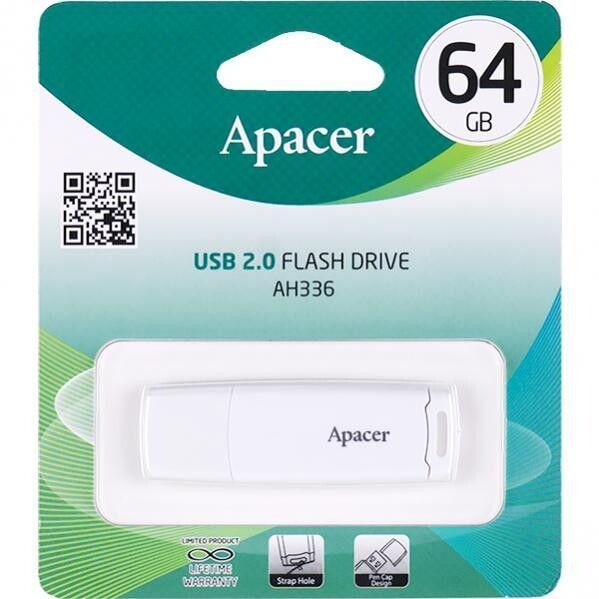 Флеш память USB Apacer AH336 64ГБ USB 2.0 (AP64GAH336W-1) H00000038139 фото