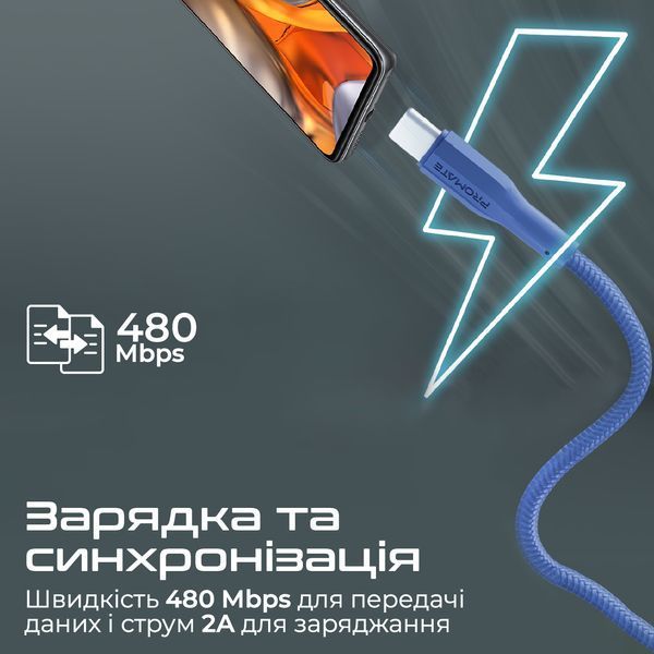 Кабель Promate (xcord-ac.navy) H00000448547 фото