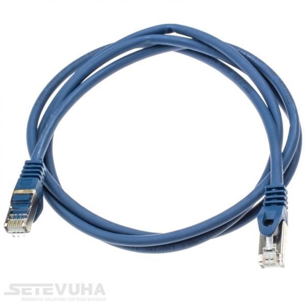 Патч корд L&W ELECTRONICAL S/FTP Cat. 6a 1 м PVC Синій (PC005-C6A-100BL) H00000014355 фото