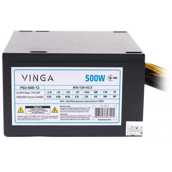 Блок питания Vinga (PSU-500-12) H00000056420 фото