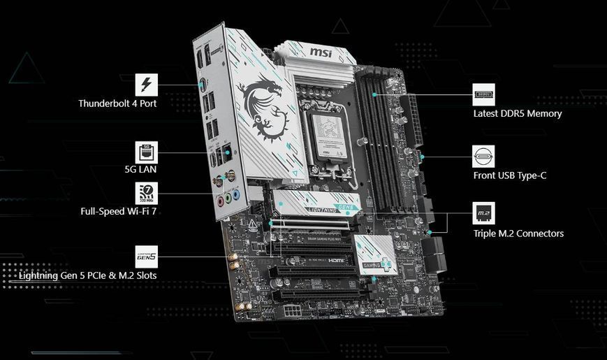 Материнская плата ASUS (TUF GAMING B860M-PLUS WIFI) H00000446316 фото