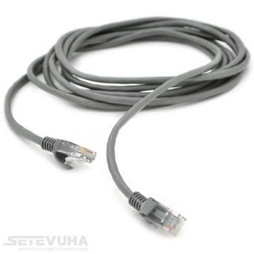 Патч корд Ritar UTP Cat. 5e 0.5 м PVC Сірий (PCR-CCA/0.5G) H00000043417 фото