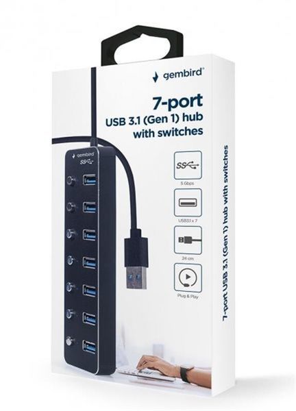 USB-хаб Gembird (UHB-U3P7P-01) H00000349687 фото