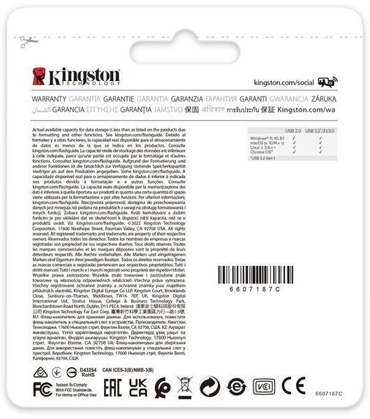 Флеш пам'ять USB Kingston (DTXON/64GB) H00000341210 фото