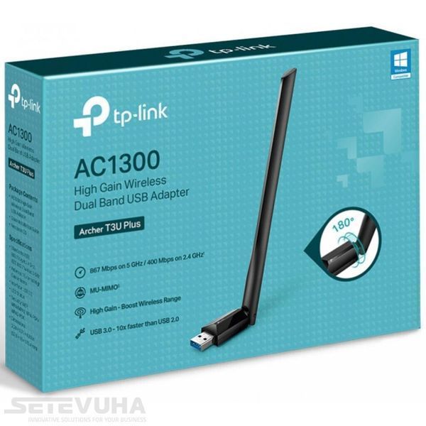 Бездротовий USB адаптер TP-Link Двохдіапазонний (ARCHER-T3U-PLUS) H00000031323 фото