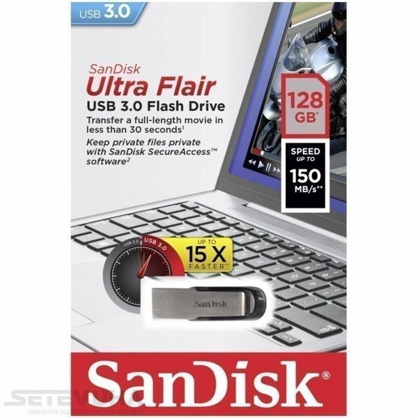Флеш память USB SanDisk Ultra Flair 128ГБ USB 3.2 (SDCZ73-128G-G46) H00000038211 фото