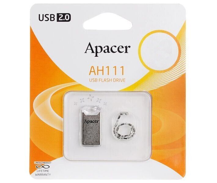 Флеш пам'ять USB Apacer AH111 64ГБ USB 2.0 (AP64GAH111CR-1) H00000058472 фото