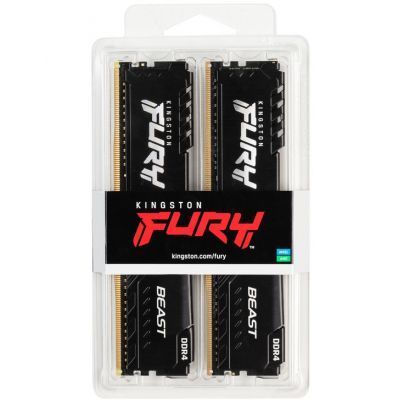 Оперативна пам'ять Kingston Fury Beast DIMM DDR4 32ГБ (KF432C16BBK2/32) H00000128986 фото