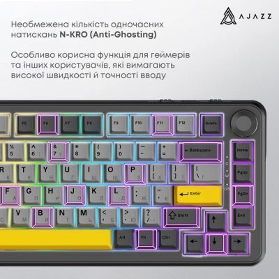 Клавиатура Ajazz (AK820MAX-WM-BGY) H00000486302 фото