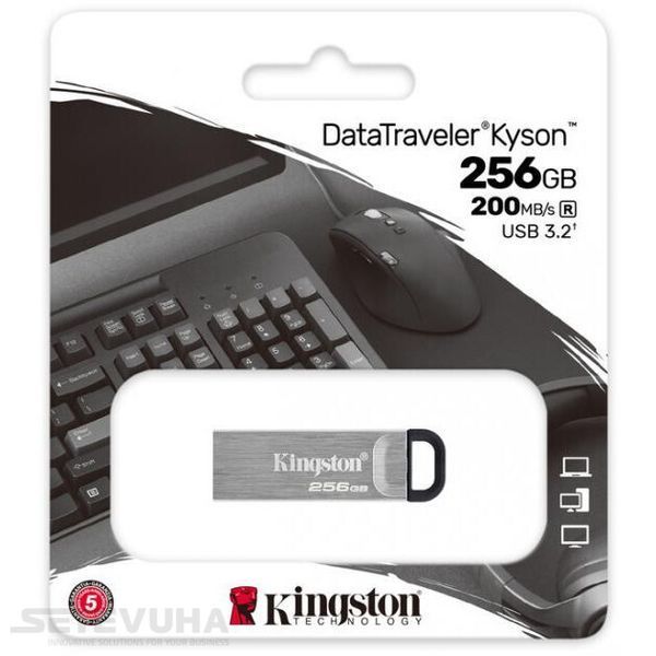 Флеш память USB Kingston DataTraveler Kyson 256ГБ USB 3.2 (DTKN/256GB) H00000038162 фото