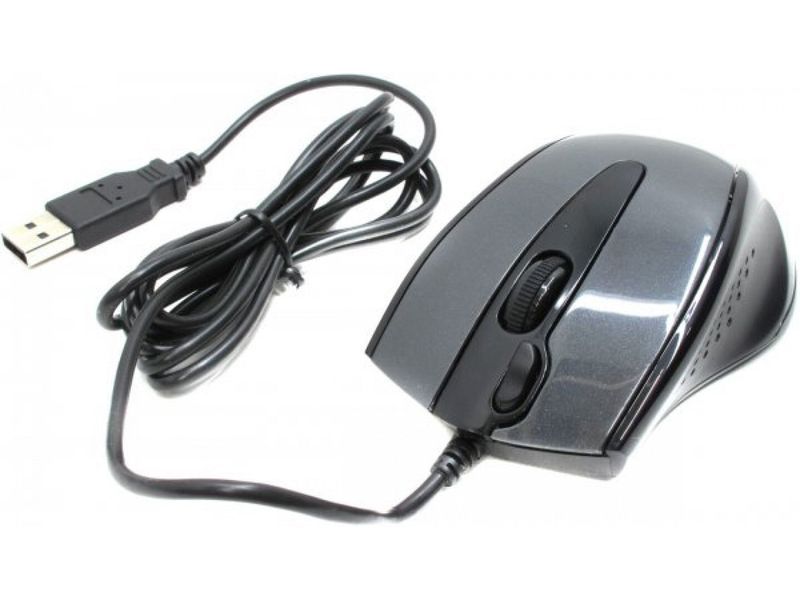 Мышь A4Tech проводная (N-500F-1 (Glossy Grey)) H00000075978 фото