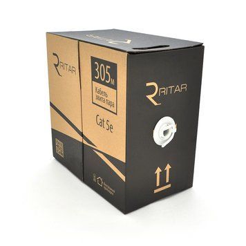 Кабель витая пара Ritar U/UTP Cat 5e PVC 2 х 2 х 0.49 (Ritar_5057) H00000376523 фото