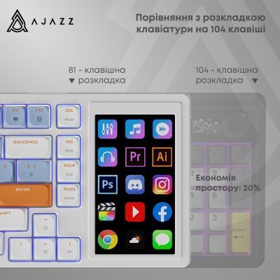 Клавіатура Ajazz (AKP815-R-WBO) H00000486303 фото