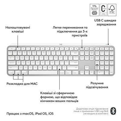 Клавіатура Logitech (920-011638) H00000457477 фото