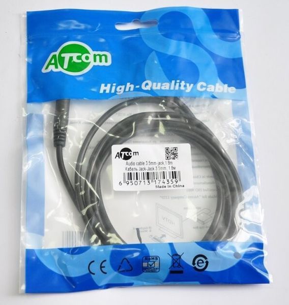 Кабель Atcom mini-jack 3.5 мм - mini-jack 3.5 мм 1.8 м (17435_Atcom) H00000204027 фото