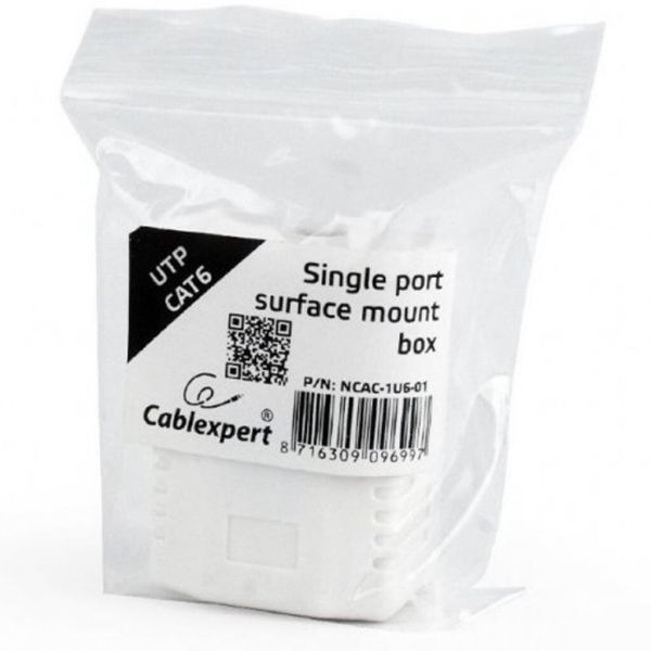 Розетка Cablexpert одинарная (NCAC-1U6-01) H00000100874 фото