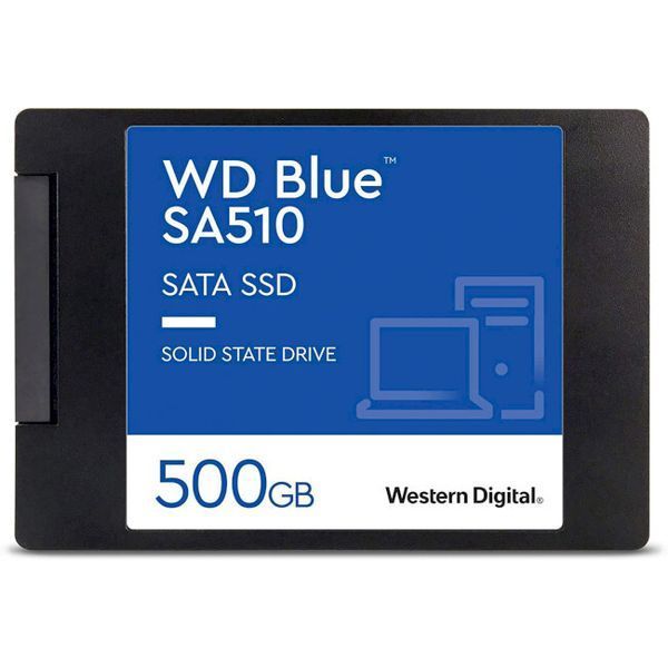 SSD диск WD Blue SA510 500ГБ SATA III 2.5" 3D NAND TLC (WDS500G3B0A) H00000252396 фото