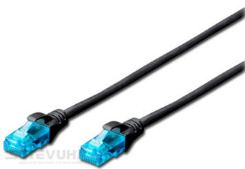 Патч корд DIGITUS UTP Cat. 5e 3 м PVC Чорний (DK-1512-030/BL) H00000015884 фото