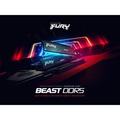 Оперативная память Kingston Fury Beast DIMM DDR5 32ГБ (KF556C40BBK2-32) H00000174324 фото