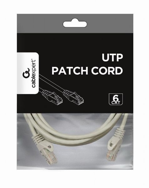 Патч-корд Cablexpert UTP Cat. 6 3 м PVC Серый (PP6U-3M) H00000135405 фото