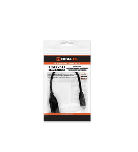Кабель REAL-EL USB Type A - USB Type C 0.1 м USB 2.0 (EL123500017) H00000204099 фото