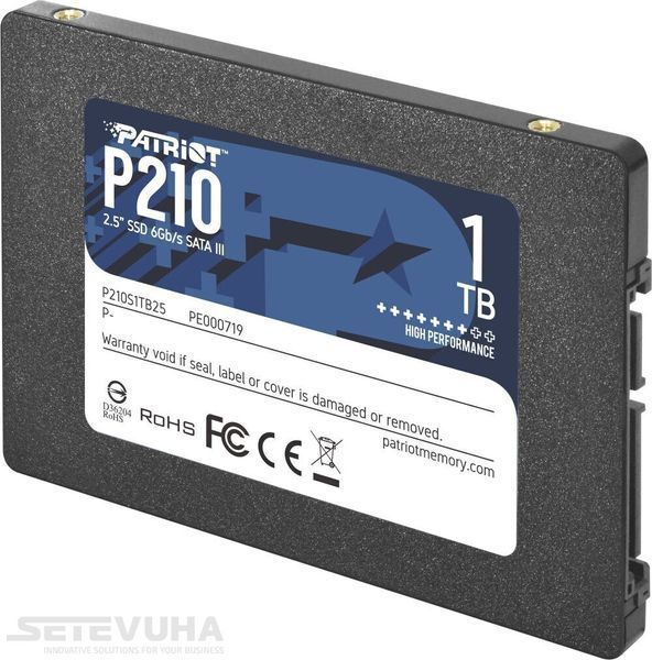SSD диск Patriot P210 1ТБ SATA III 2.5" 3D NAND TLC (P210S1TB25) H00000032652 фото