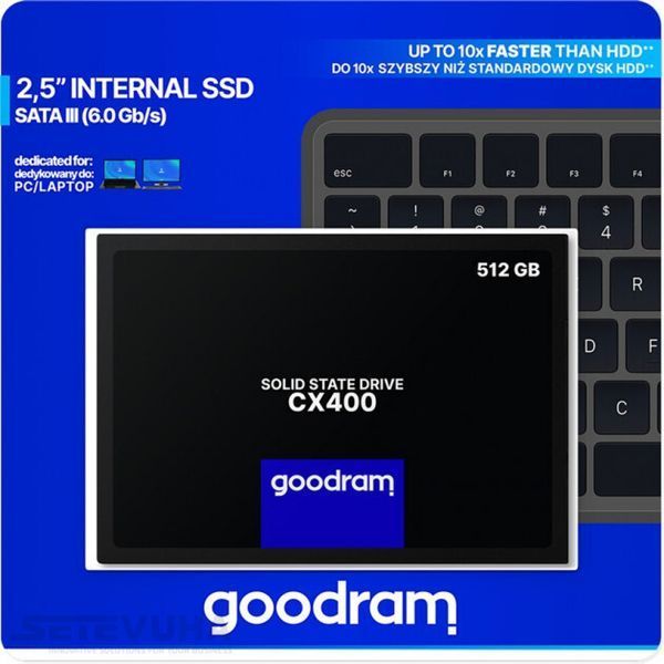 SSD диск GOODRAM CX400 gen.2 512ГБ SATA III 2.5" 3D NAND TLC (SSDPR-CX400-512-G2) H00000032461 фото