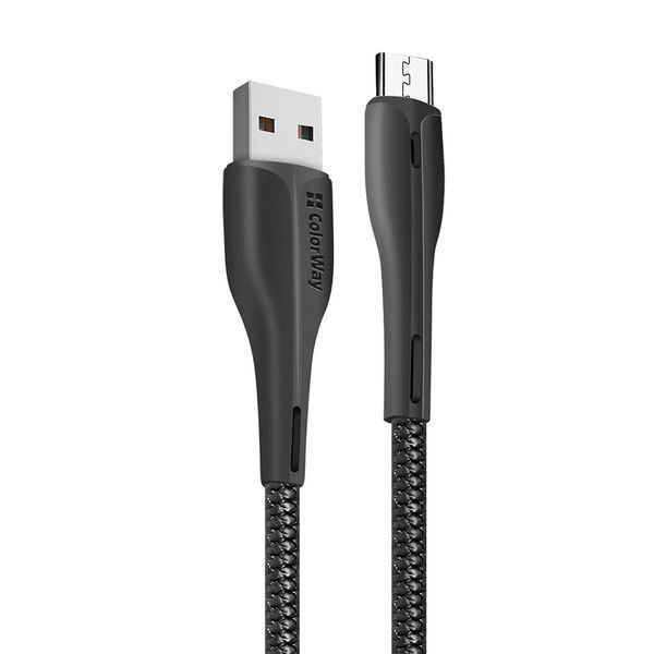 Кабель ColorWay USB Type A - Micro-USB 1 м (CW-CBUM034-BK) H00000204092 фото