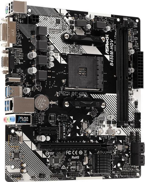 Материнська плата ASRock АМ4 (B450M-HDV R4.0) H00000174723 фото