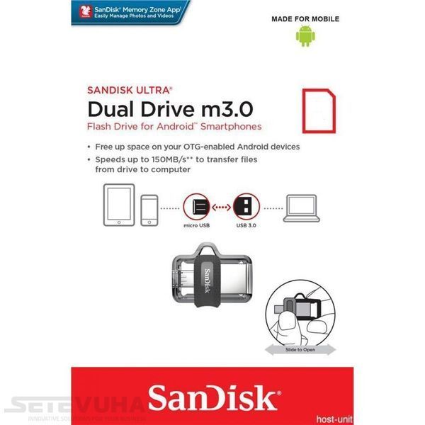 Флеш память USB SanDisk Ultra Dual Drive 64ГБ USB 3.2 (SDDD3-064G-G46) H00000038224 фото