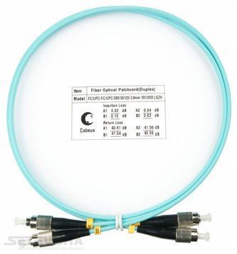 Патч-корд оптичний Adtek FC-FC UPC MM(OM3) Duplex 2м (UPC-2FCFC(MM)D(FW)) H00000005958 фото
