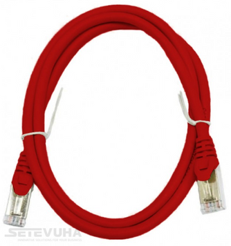Патч корд L&W ELECTRONICAL S/FTP Cat. 6a 1 м PVC Червоний (PC005-C6A-100RD) H00000014358 фото