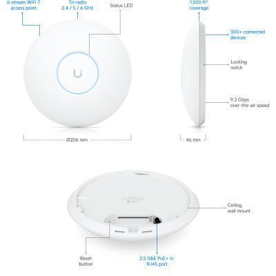 Бездротова точка доступу Ubiquiti (U7-PRO) H00000428384 фото