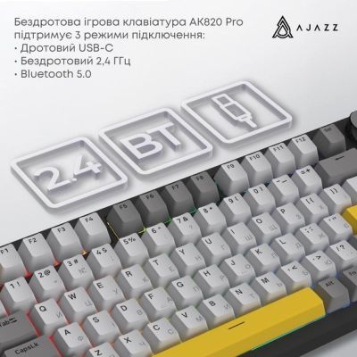 Клавиатура Ajazz (AK820PRO-G-BGY) H00000500511 фото