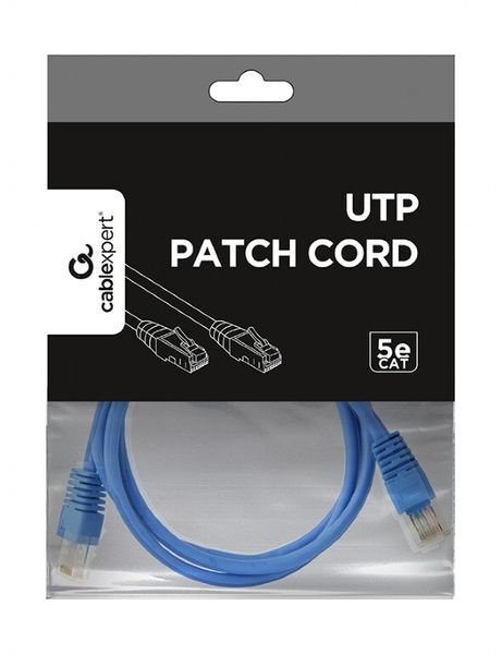 Патч-корд Cablexpert UTP Cat. 5e 1 м PVC Синий (PP12-1M/B) H00000135363 фото