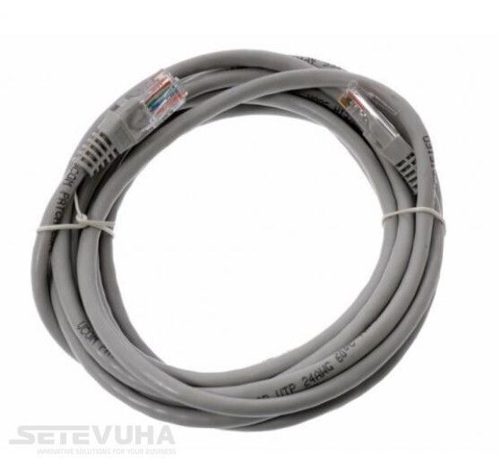 Патч корд Hypernet UTP Cat. 5e 5 м PVC Сірий (PC-UTP-5M) H00000002061 фото