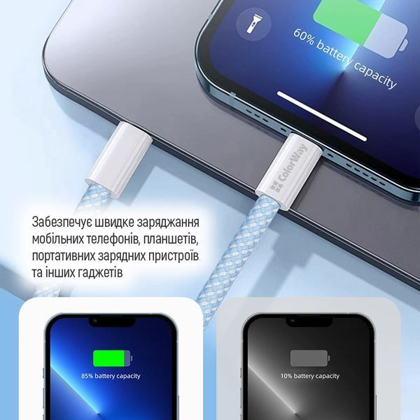 Кабель ColorWay (CW-CBPDCC061-BL) H00000447872 фото