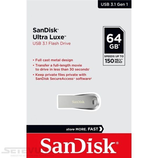 Флеш память USB SanDisk Ultra Luxe 64ГБ USB 3.2 (SDCZ74-064G-G46) H00000038214 фото