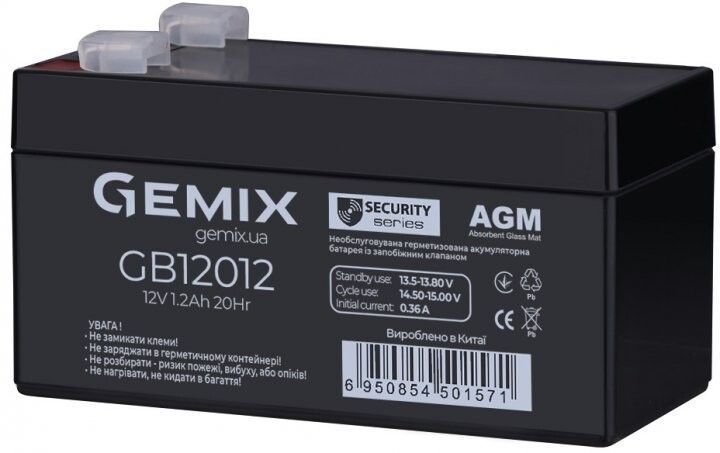 Акумуляторна батарея Gemix 1.2 Аг AGM 12 В (GB12012) H00000047116 фото