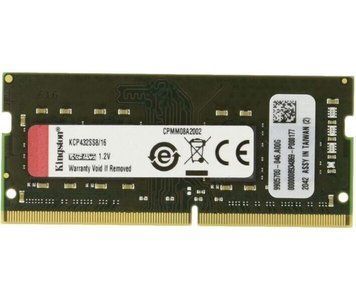 Оперативна пам'ять Kingston SO-DIMM DDR4 16ГБ (KCP432SS8/16) H00000148537 фото
