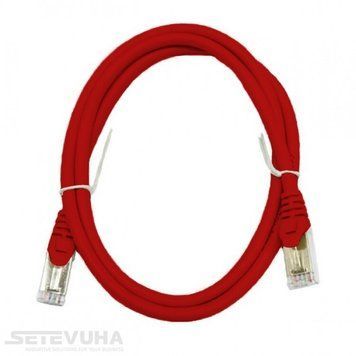 Патч корд L&W ELECTRONICAL S/FTP Cat. 6a 2 м PVC Червоний (PC005-C6A-200RD) H00000014364 фото